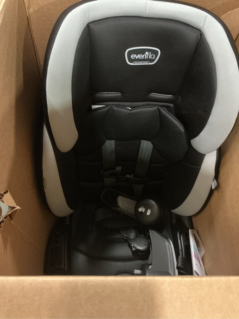 Condition photo showing As Is for Evenflo High-Back Booster Car Seat with Harness, 22 to 110lbs, Maestro Sport, Granite Gray