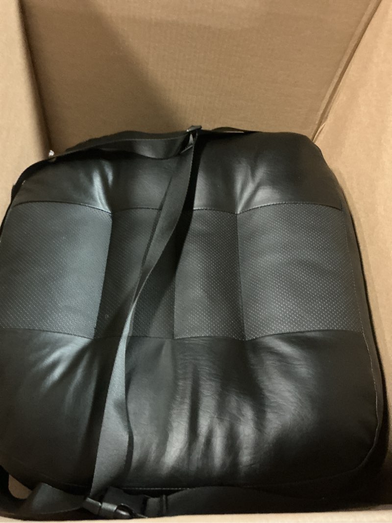 Condition photo showing Good Condition for YOUFI Leather Seat Cushion Extra-Thick Booster for Office Chair to Rise Height - Full Filling for Support - with Breathable Cover, Handle and Buckle - Relieves Back Pain – 18"x16"x6" (Black)