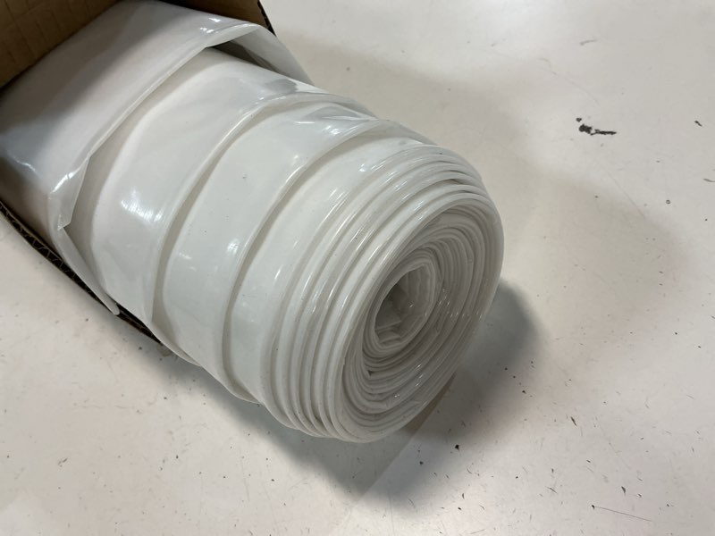 Condition photo showing Good Condition for Aluf Plastics 6 MIL Thick Extra Strong Heavy Duty Clear All Purpose Vapor and Moisture Barrier Sheet Tarp/Drop Cloth - 10' x 25' - for Painting, Furniture, Carpet, Contractor, & Construction 10ft x 25ft Sheeting, 6 Mil, 1 Count Clear