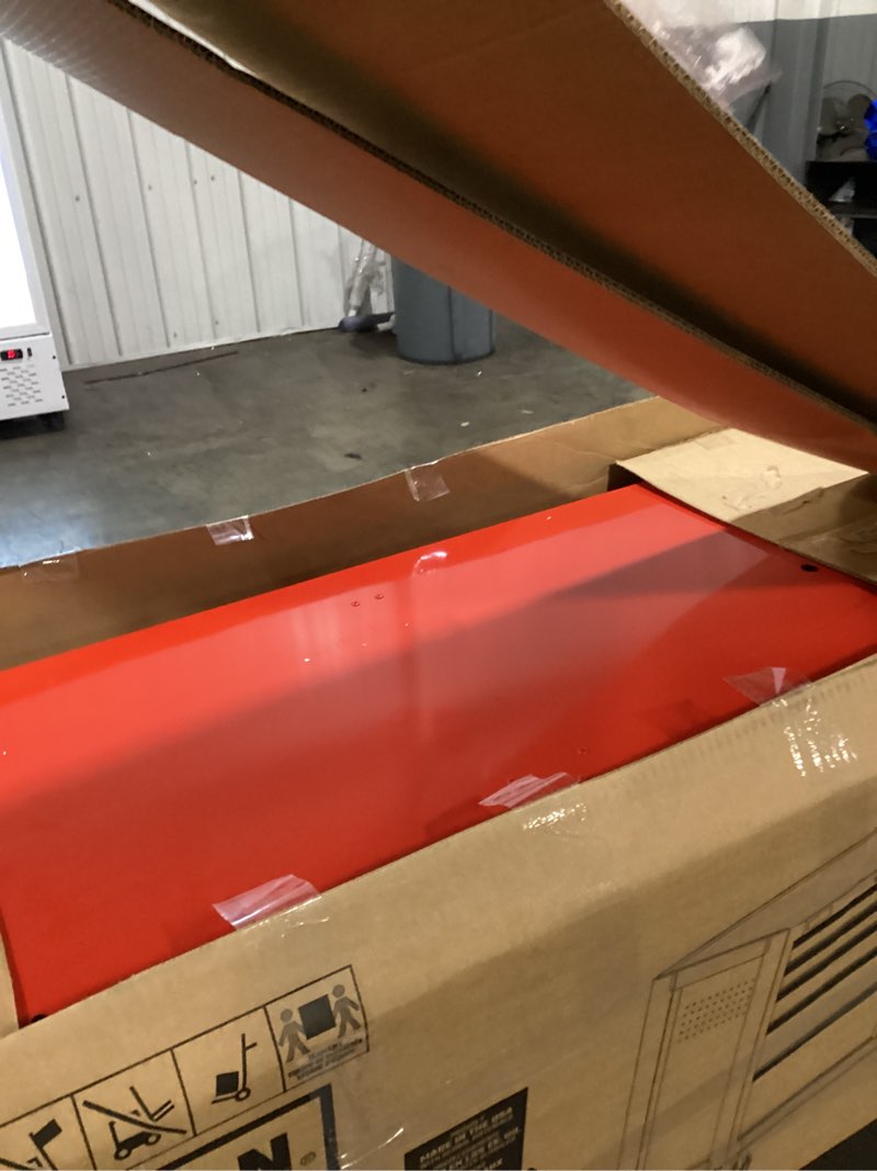 Condition photo showing As Is for craftsman 2000 series 52-in w x 37.5-in h 10-drawer steel rolling tool cabinet (red)