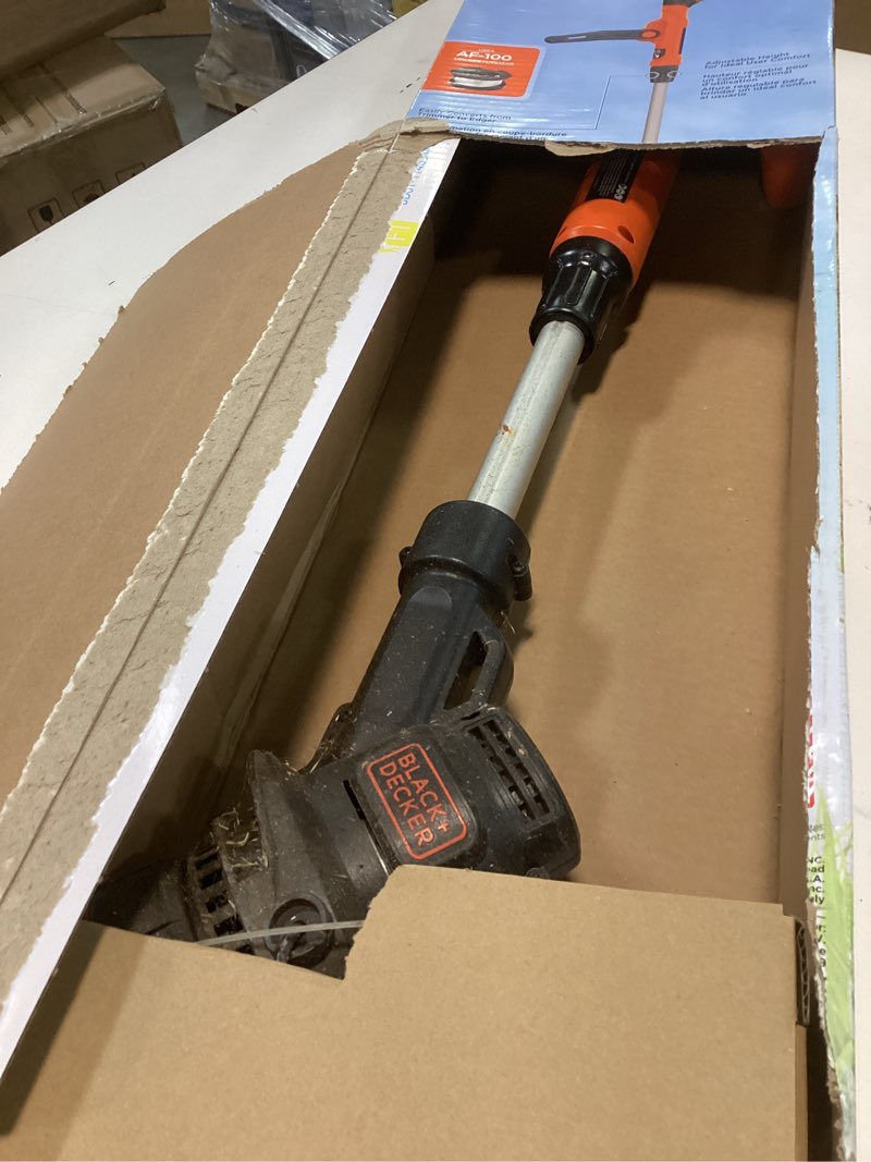 Condition photo showing As Is for Black+Decker 40V MAX String Trimmer and Edger Kit, Cordless, 13 inch, 2-in-1, Battery and Charger Included (LST140C) 40V String Trimmer Kit