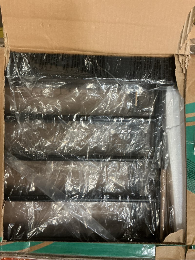 Condition photo showing As Is for VECELO Metal Loft Bed Twin Size, Heavy Duty Bedframe with Removable Ladder and Safety Guardrail, Space-Saving, Noise Free, No Box Spring Needed, Matte Black Matte Black Twin Loft Bed