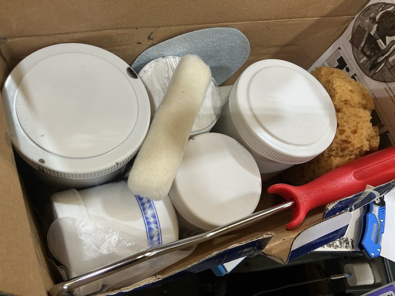 Condition photo showing Good Condition for glainte granite countertop paint kit - sand counter top refinishing kit for kitchen bathroom a2. granite-sand