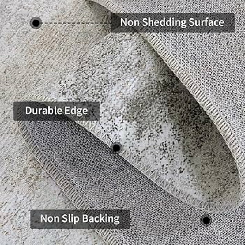 hombys 10x14 modern area rug for living room bedroom, large boho floor carpet with non-slip backing for indoor office dining room, abstract home deco non-shedding, camel, machine washable