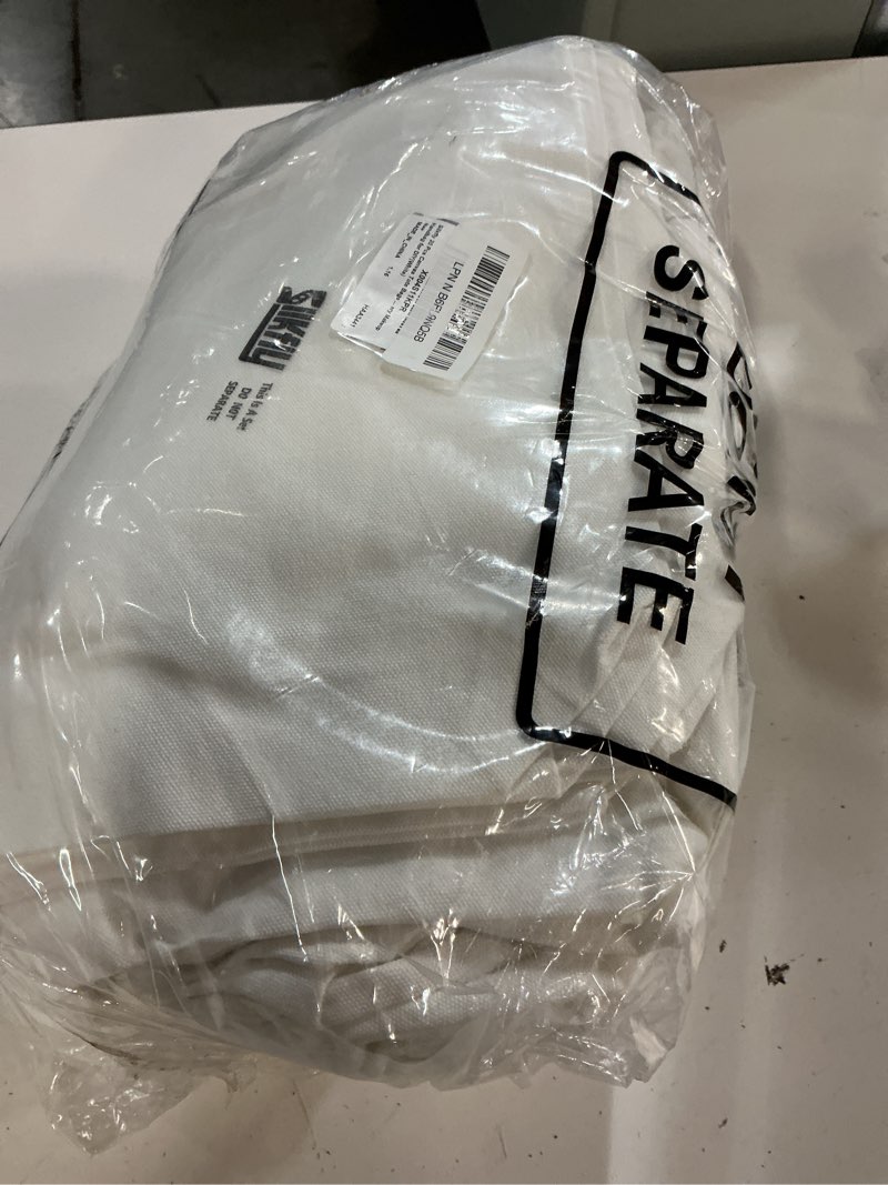 Condition photo showing Good Condition for silkfly 20 pcs canvas tote bags bulk 16.5x13.4'' blank cotton canvas bag with zipper handles reusable plain grocery makeup handbag for diy(white) 16.5x13.4'' white 20