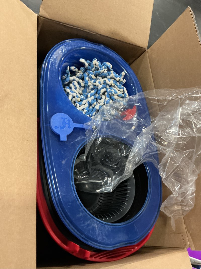 Condition photo showing As Is for O-Cedar RinseClean Spin Mop & Bucket System | Clean with Clean Water | Removes 99% of Bacteria Rinseclean Spin Mop & Bucket Cleaning System