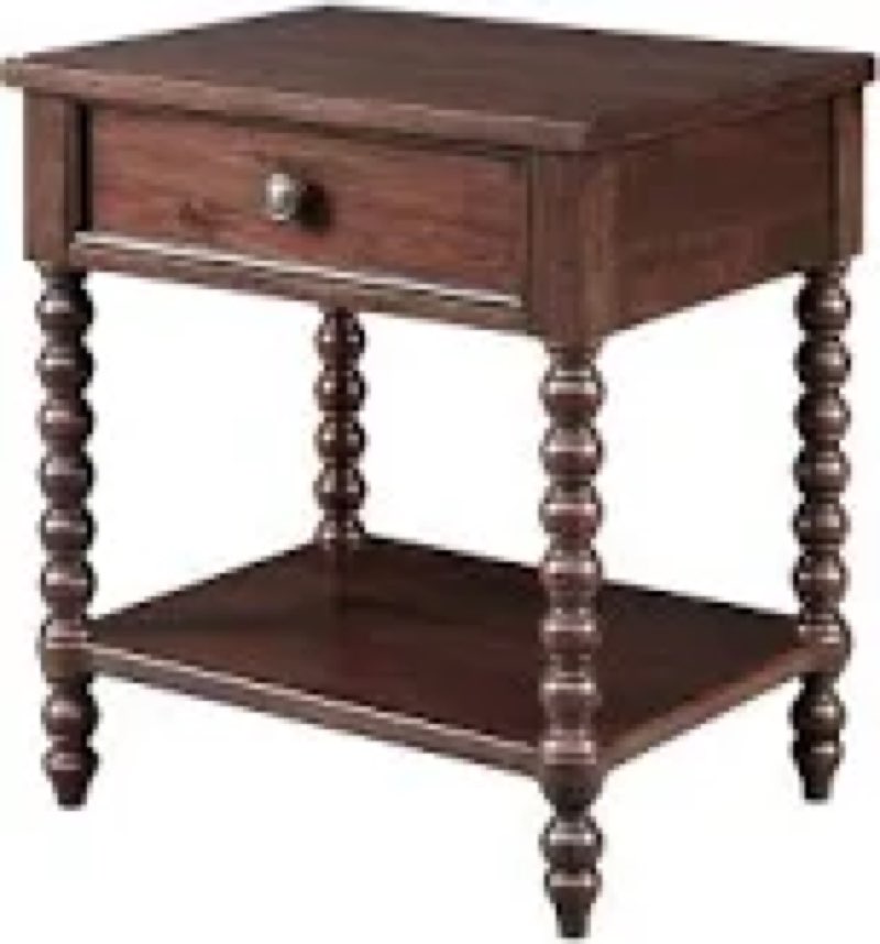 One Drawer Wood Nightstand