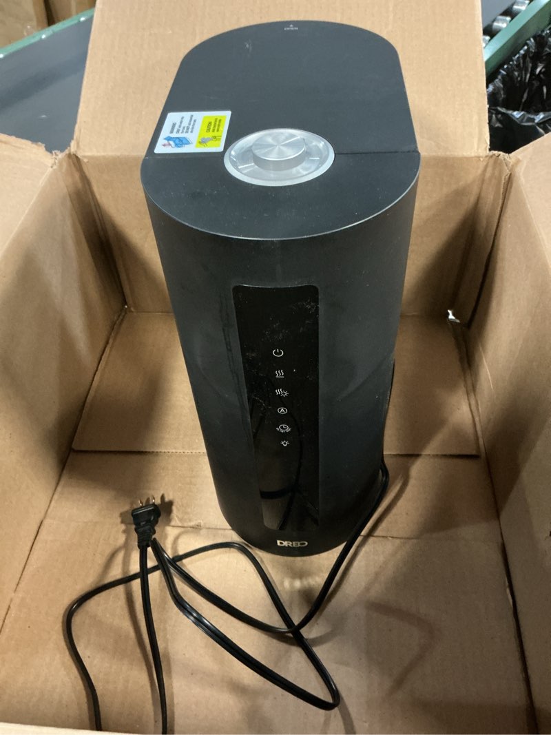 Condition photo showing As Is for Dreo 6L Humidifiers for Bedroom, Smart Warm & Cool Mist for Large Room, 60Hr Quiet Runtime for Baby, Plant, Humidity Sensor, Indicator Light, 12H Timer, Google/Alexa, Black