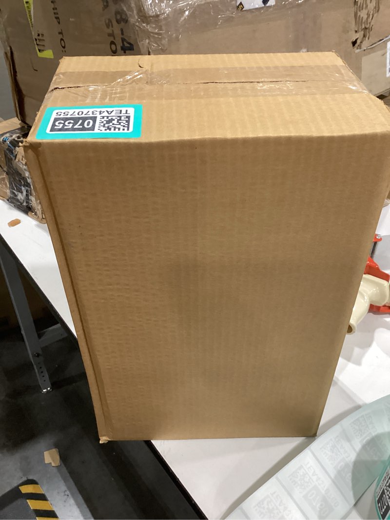 Condition photo showing As Is for clear acrylic 5-sided box with one end open