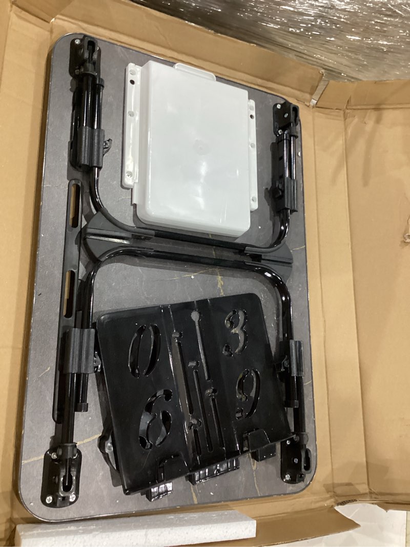 Condition photo showing Good Condition for laptop desk for bed height adjustable, lap bed table with usb/storage drawer/cup holder/tablet stand/book shelf, foldable breakfast tray portable for reading writing, sofa & floor, deep stone texture
