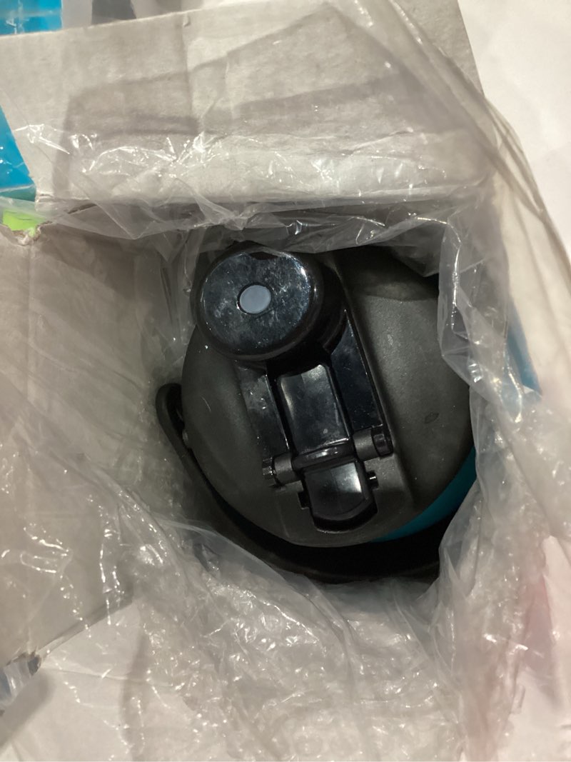 Condition photo showing As Is for 64oz Half Gallon Insulated Water Bottle with 2-in-1 Lid (Chug & Straw), Double Walled Vacuum Stainless Steel Water Bottles, Wide Mouth Leakproof Insulated Jug with Straw Dark Night