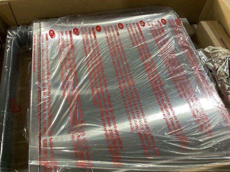 Condition photo showing New/Like New for ninja prestige smart xl with pro cook system 10-in-1 air fry digital countertop convection toaster oven with air fry, air roast, broil & bake, pro cook thermometer, 1800 watts, stainless steel, dt551 stainless 10-in-1 with thermometer