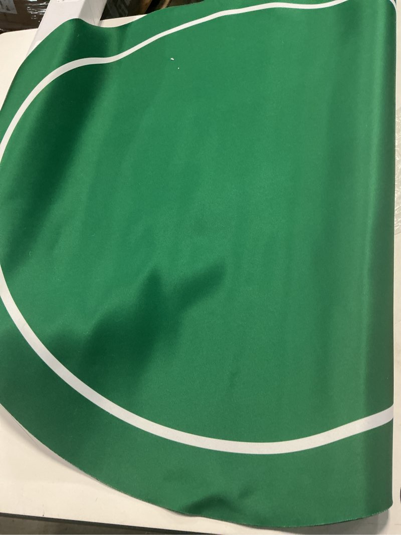 Condition photo showing Good Condition for nuveti 24/31/47/55/63inch Round Poker Mat for Texas Holdem | Portable Poker Table Top with Art Deco Layout Print 6-8 Player Game Layout Mat to Play Cards, Poker Games, Blackjack, Casino 24''x 24''-greenwuzuoweikuan2 24''X 24''X 2MM