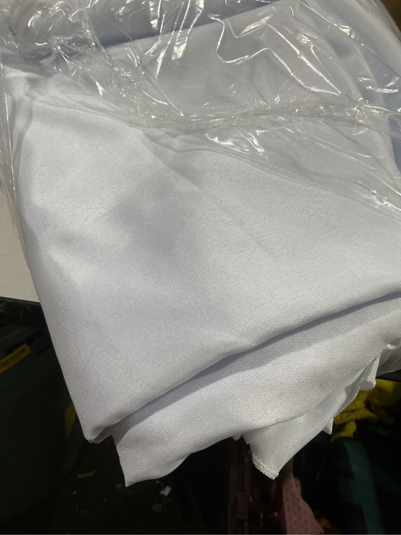 Condition photo showing Good Condition for Round Tablecloth 120 Inch 10 Pack White Tablecloths Washable Decorative Linen Polyester Table Clothes Cover for Dining Table Banquets Buffet Parties and Wedding White 120" (10 Pack)