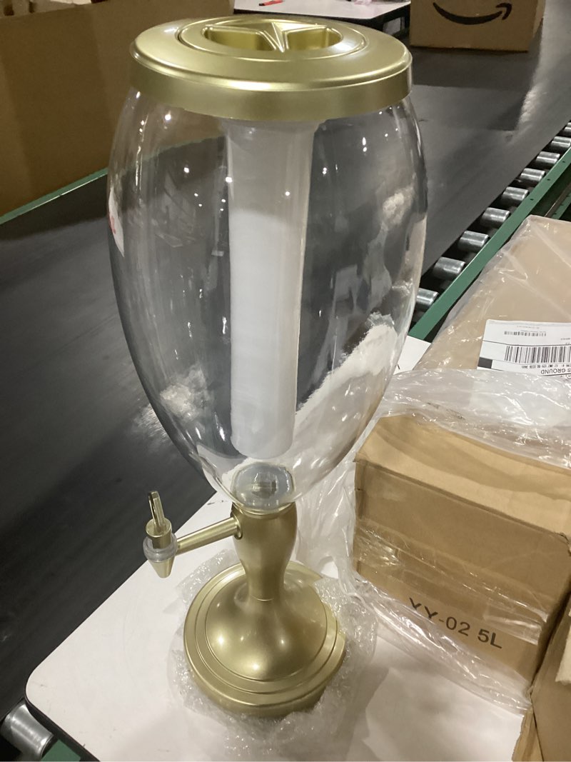 Condition photo showing Good Condition for Irenare 2 Pack Beer Dispenser 5L/169oz Beer Beverage Dispenser with Ice Tube Mimosa Margarita Tower with Spigot for Game Oktoberfest Party Home Bar Drink Champaign Gold
