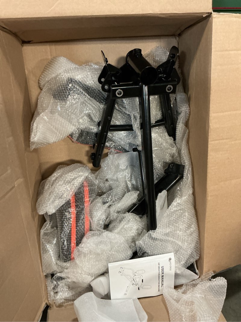 Condition photo showing As Is for hxd-ergo hip abductor machine for home gym, 6-level glute machine & thigh workout equipment, booty builder with plush padding, compact leg exercise euipment for women & men orange( only abduction)