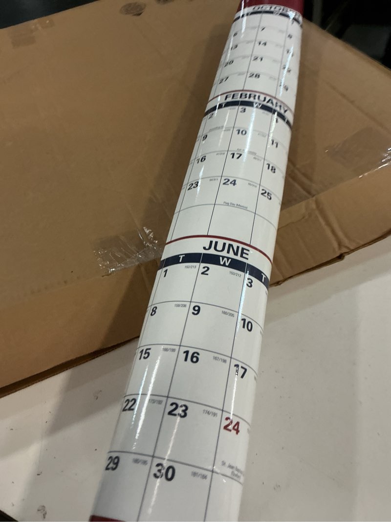 Condition photo showing New/Like New for at-a-glance dry erase calendar 2026-2027 academic & regular year wall planner, 12-month, 48" x 32", double sided, horizontal (pm326s28) 2026-2027 48"w x 32"h