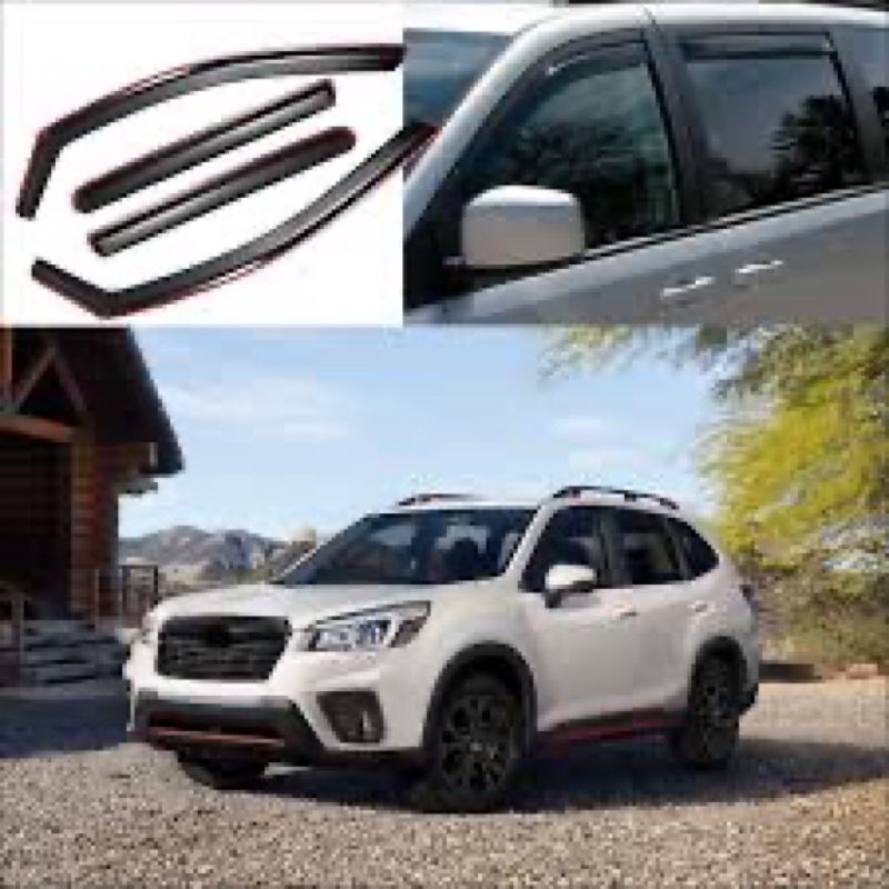 yqautec window visors rain guards for 2019-2024 subaru forester, out-channel window vent wind deflec