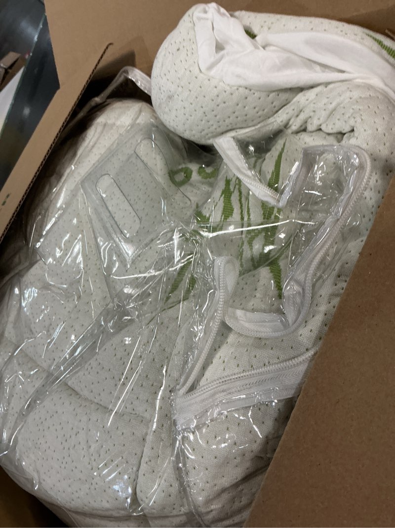 Condition photo showing Good Condition for HYLEORY Mattress Topper Queen Size - Bamboo-Viscose Plush Pillow Top Mattress Pad, Thick Mattress Protector Cover Breathable Fluffy Soft Bed Topper with 8-21" Deep Pocket, Green Green Queen