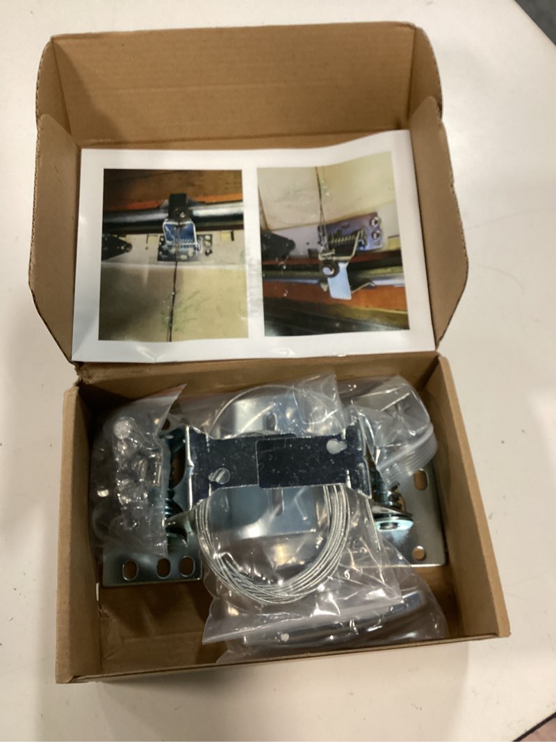 Condition photo showing Good Condition for garage door lock kit with spring latch ?including all hardware? garage door lock set fits 1-3/8" through 2" thick doors(random keyed) for single/double max width to 18ft