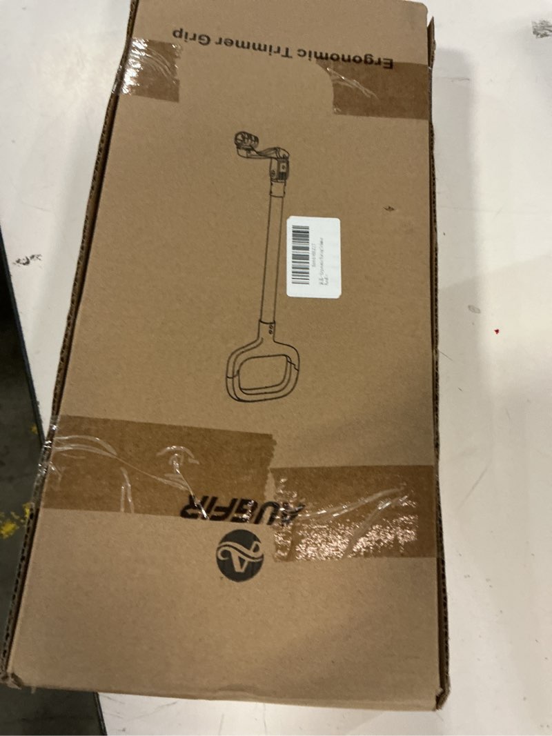 Condition photo showing New/Like New for weed eater handle, ergonomic string trimmer handle with adjustable shoulder harness and clamp, weedeater handle extension for trimming edging, back saver lawn trimmer grip for lawn care, landscaping