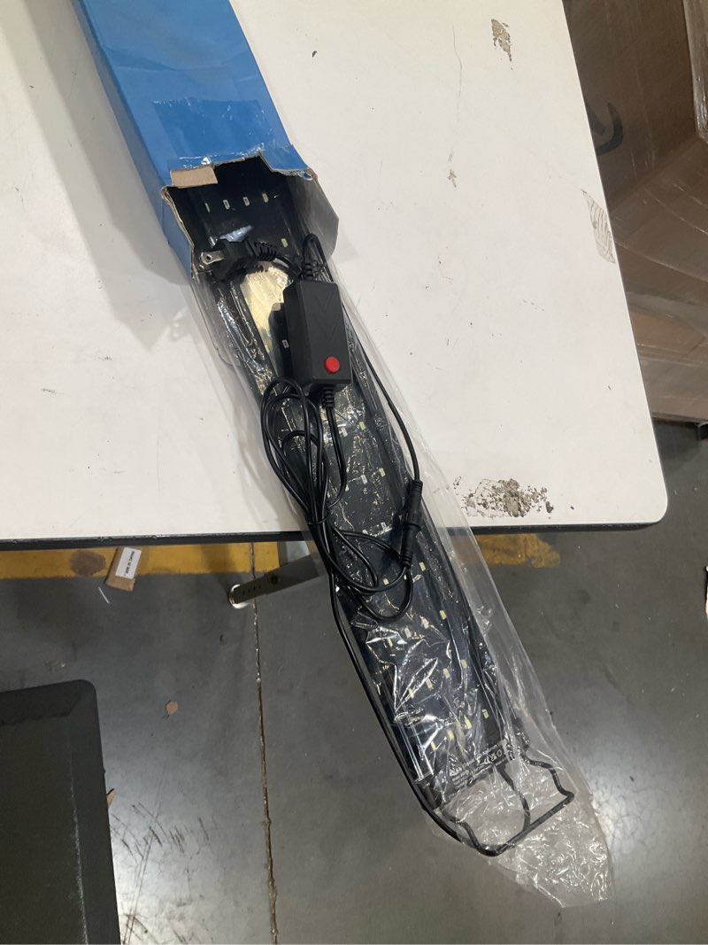 Condition photo showing Good Condition for aqqa aquarium light,full spectrum led fish tank lights,12"-54" adjustable multi-color white blue red green leds with extendable brackets,14w-31w for freshwater plants 31w(48"-54")