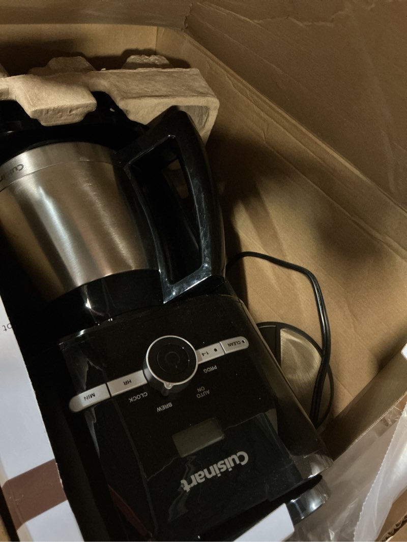 Condition photo showing As Is for Cuisinart 10-Cup Thermal Classic™ Coffeemaker, Black with Thermal, 10-Cup, Programmable, DCC-1170BKNAS Black Thermal Coffeemaker