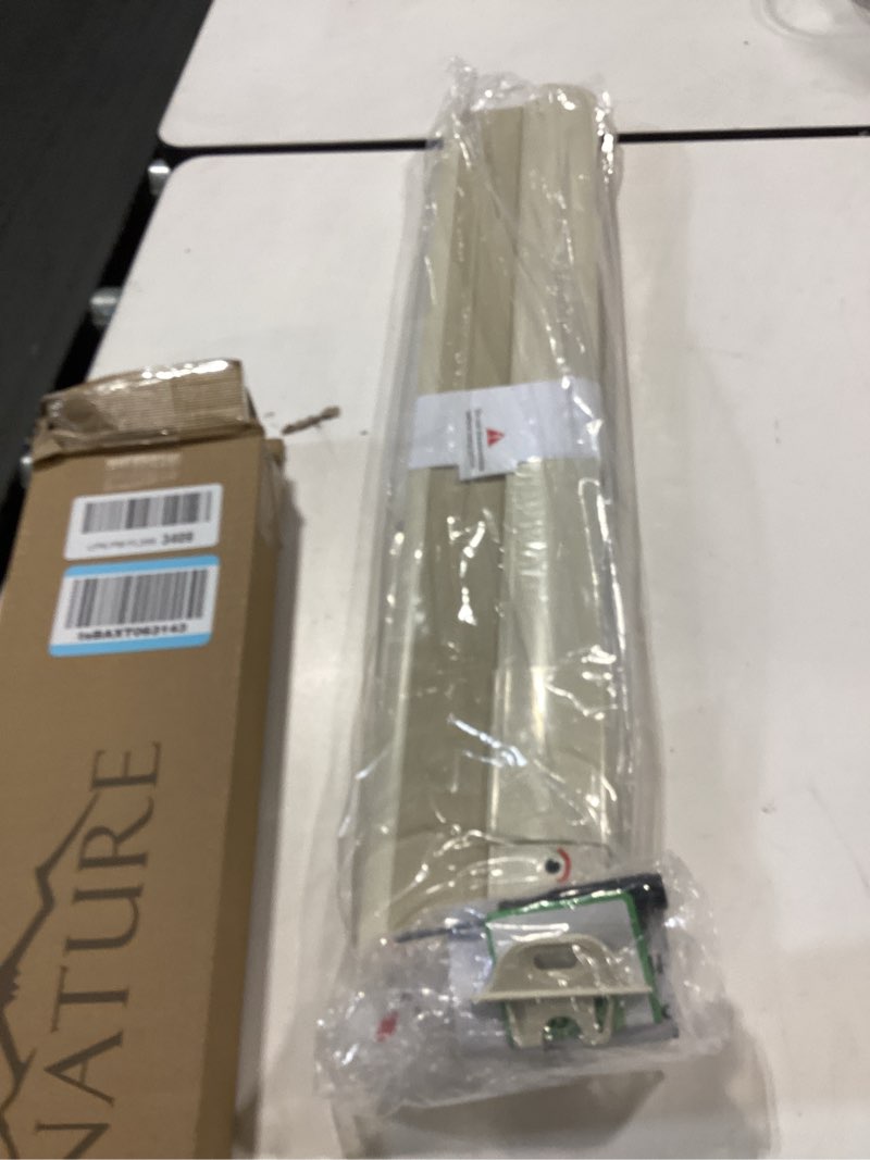 Condition photo showing Good Condition for no drill cellular shades for indoor windows, thermal insulating & noise reducing honeycomb blinds, free stop cordless light filtering shades, beige,23" w x 64" h 23"w x 64"h beige(light filtering)