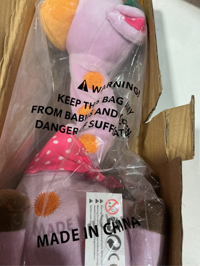 Condition photo showing New/Like New for dancing talking giraffe toy singing giraffe baby toys, purple | glowing musical giraffe repeating what you say, birthday/easter gifts stuffed animals for kids toddlers 1-3 years old purple giraffe