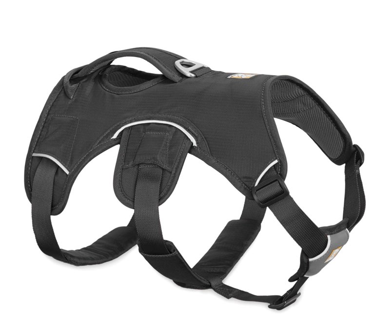 ruffwear, web master, multi-use support dog harness, hiking and trail running, service and working, everyday wear, twilight gray, small