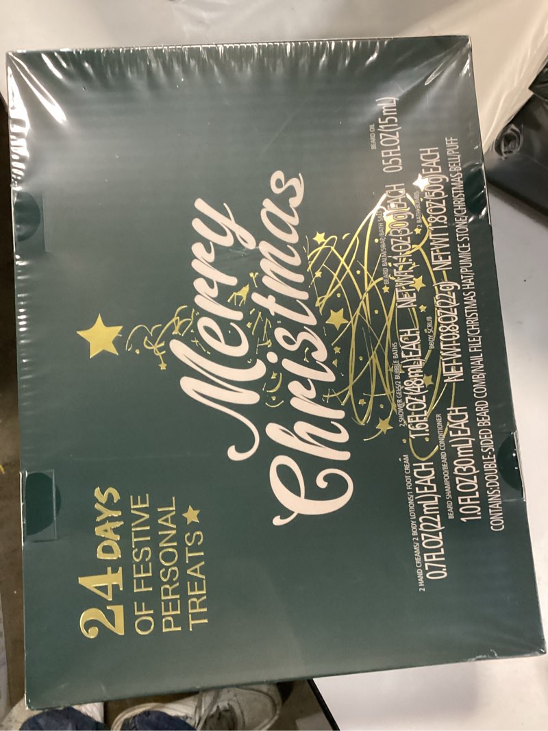 Condition photo showing New/Like New for Rinse&Robust Mens Christmas Gifts 2025 Advent Calendar 24PCS Beauty Advent Calendar for Men Christmas Advent Calendars Holiday Gifts 24 Days Countdown Calendar Beard Care Grooming for Men Dark Green