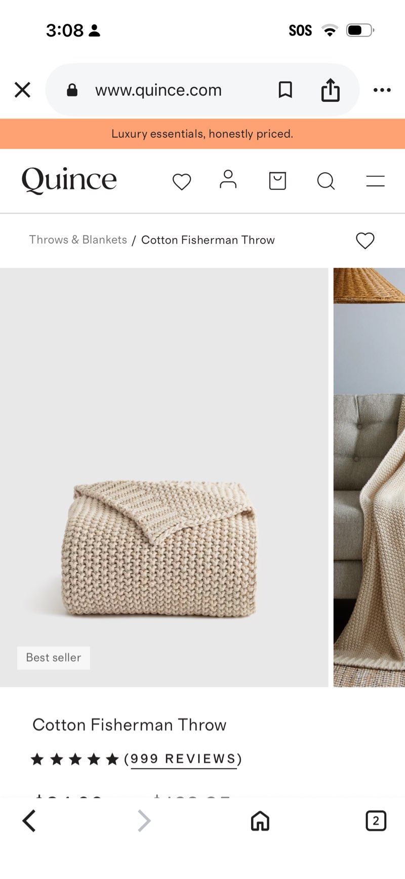 Cotton Fisherman Throw