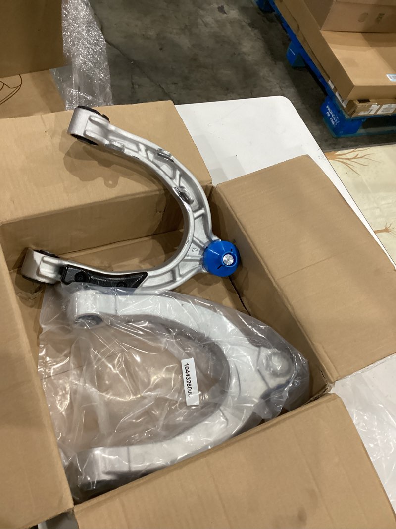 Condition photo showing As Is for ilar))))front right upper control arm with ball joint, for tesla model 3 2017-2021, for tesla model y 2020-2021, oe# 104432600e 104432600f 104432600g right sidei