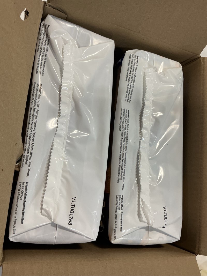 Condition photo showing New/Like New for the honest company comfort dry disposable overnight diapers for sensitive skin, hypoallergenic, baby cozy cloud and star signs design club box size 3 (16–28 lbs) 52 count size 3 52
