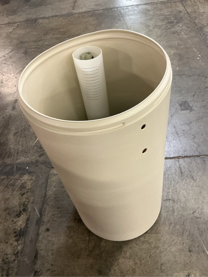 Condition photo showing As Is for  round salt brine tank 