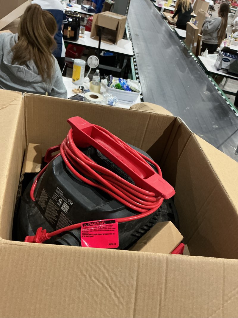 Condition photo showing As Is for shop-vac 10-gallon 5.5 hp corded wet/dry shop vacuum with accessories included