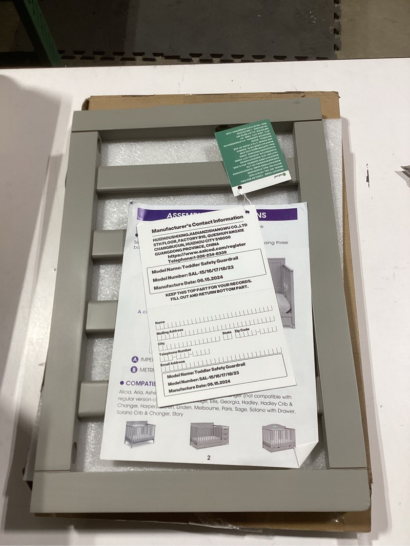 Condition photo showing Good Condition for Toddler Safe Guardrail Compatible with Storkcraft and Graco Crib Conversion - CPSC Certified, Crib Rail for Prevent Toddler from Rolling Off The Bed, Gray
