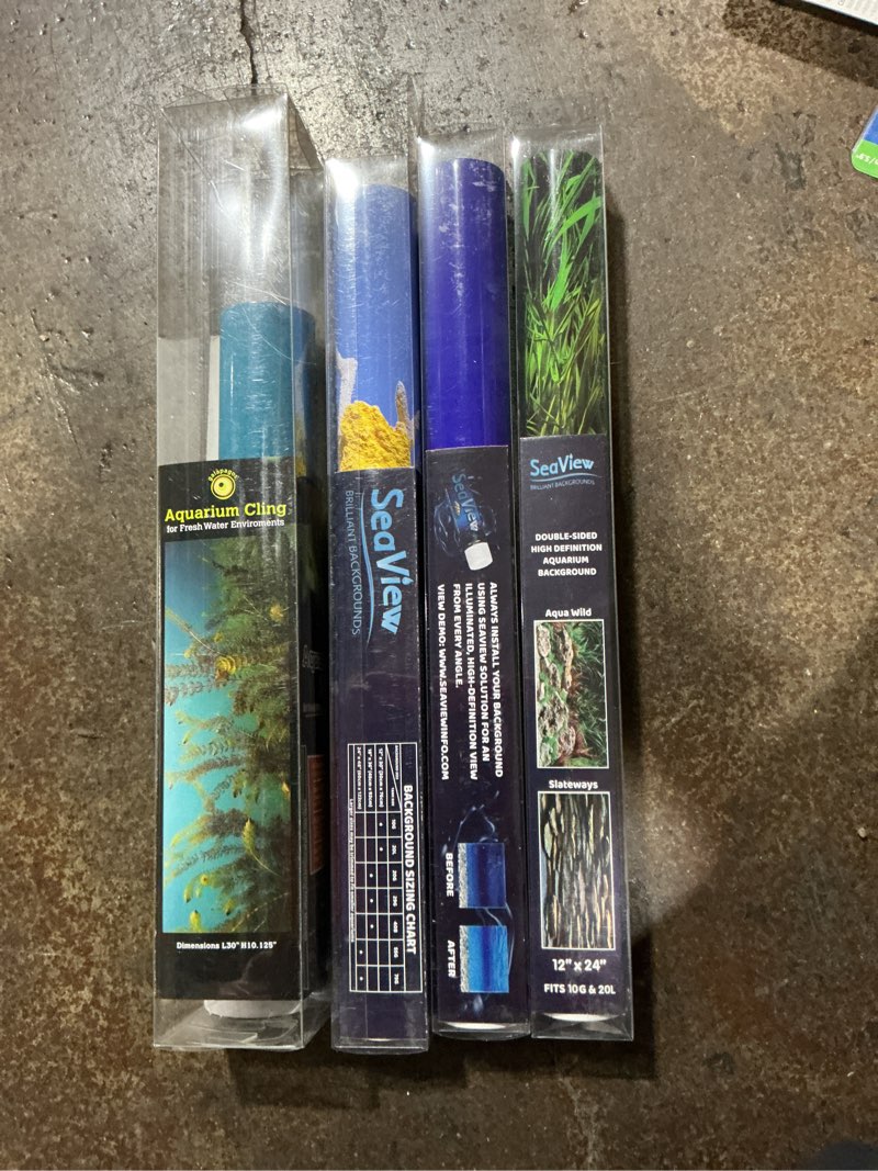 Condition photo showing New/Like New for (Similar to stock photo) (bidding on 4) SEAVIEW Brilliant Backgrounds Coral Bliss/River Rock 24\" L X 48\" W