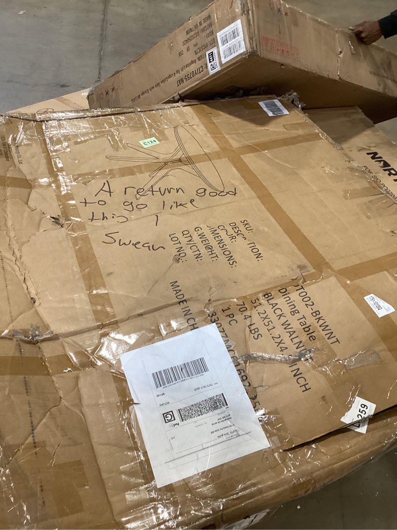 Condition photo showing As Is for Bergmans Round 47.2'' Dining Table