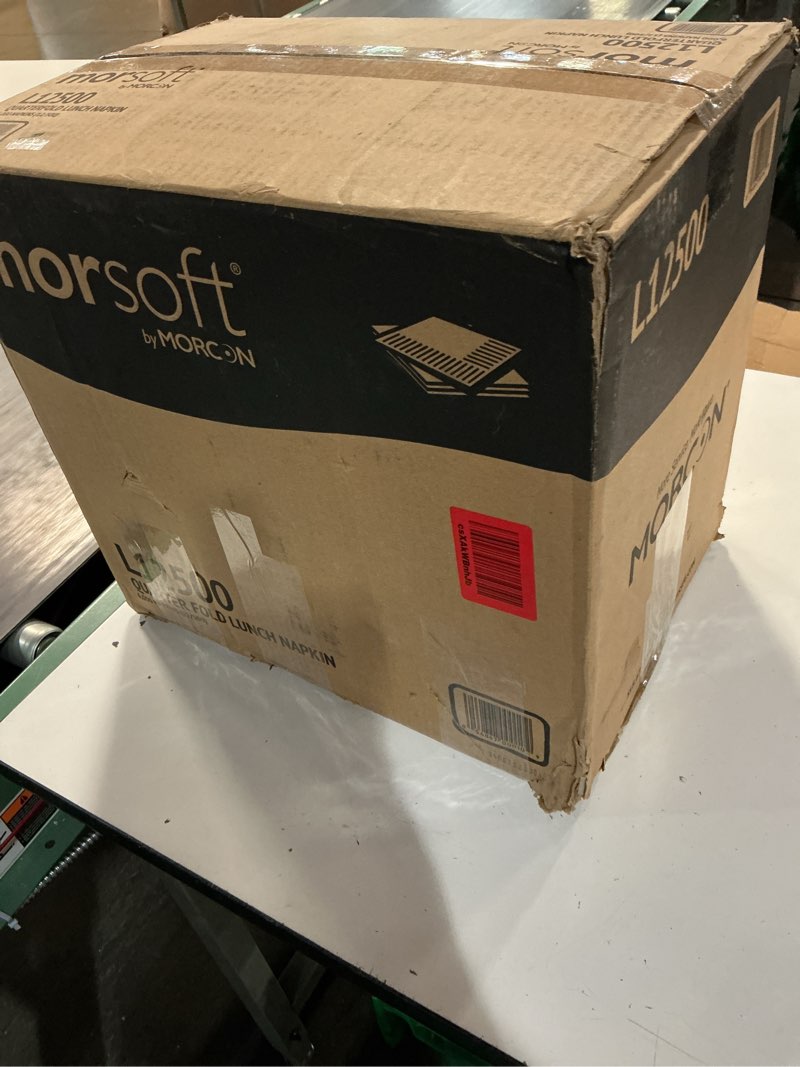 Condition photo showing New/Like New for morsoft 1/4 fold lunch napkins, 1 ply, 11.5\" x 11.5\", white, 6,000/carton(12/500)
