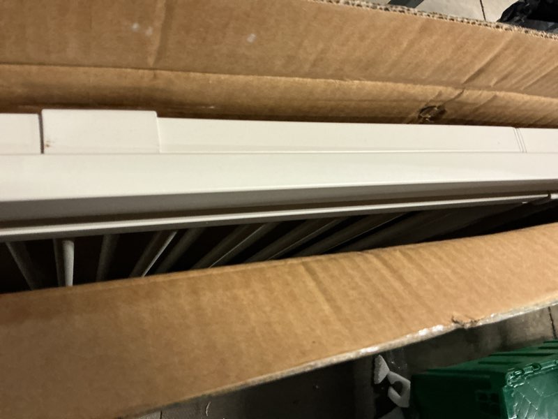 Condition photo showing As Is for babelio 29-55 inch extra wide baby/dog gate, pressguard p7, metal auto close, pressure mounted pet door for doorways, no need tools and drilling, with wall cups, white white 30"tall 29"-55" wide