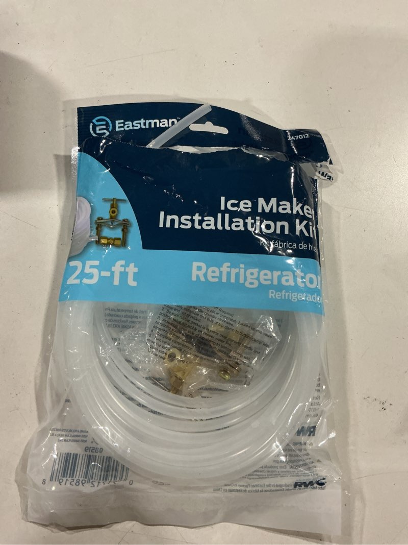 Condition photo showing As Is for eastman 25-ft 1/4-in od inlet x 1/4-in od outlet polyethylene ice maker connector
