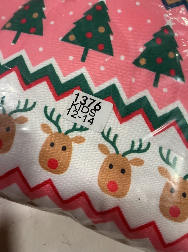 Condition photo showing New/Like New for ANGELGGH Onesie Christmas Family Matching Pajamas Adult Couples Men PJs Hooded Women Novelty One-piece Sleepwear Youth 12-14 Years Red Pink Snowman