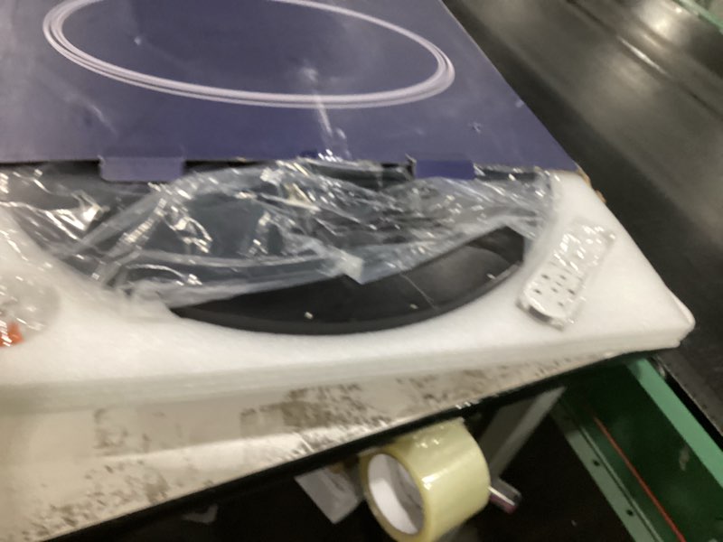 Condition photo showing As Is for 20 Inch LED Flush Mount Ceiling Light Fixture - 48W Dimmable Ceiling Light with Remote, 4800lm, 3000/4500/6000K Adjustable LED Kitchen Ceiling Lamp for Bedroom, Black 20 Inch Black