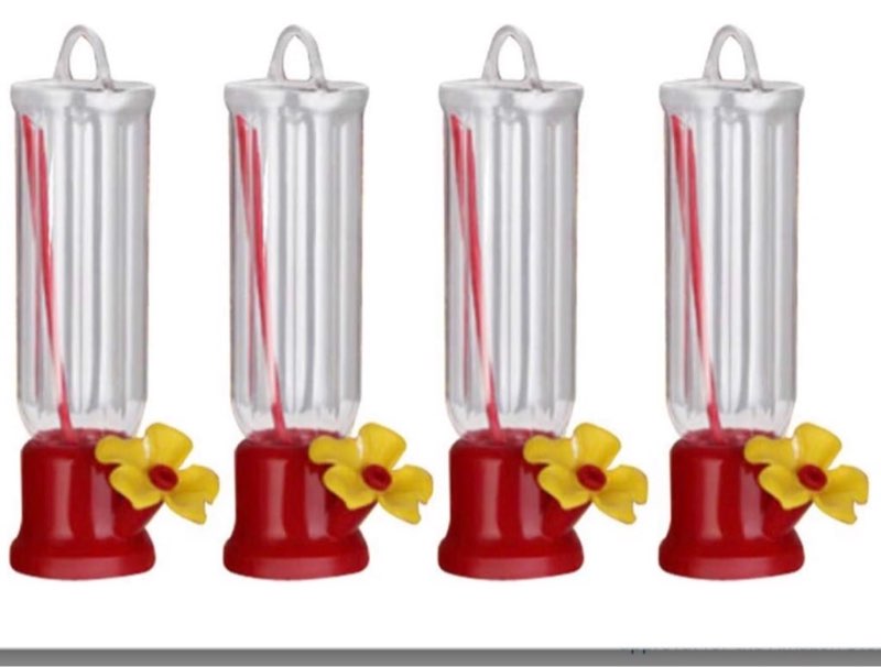Hummingbird Feeders for Outdoors Hanging (4 Pack) Hummingbird Feeder with Hanging Wires (Leak-Proof)