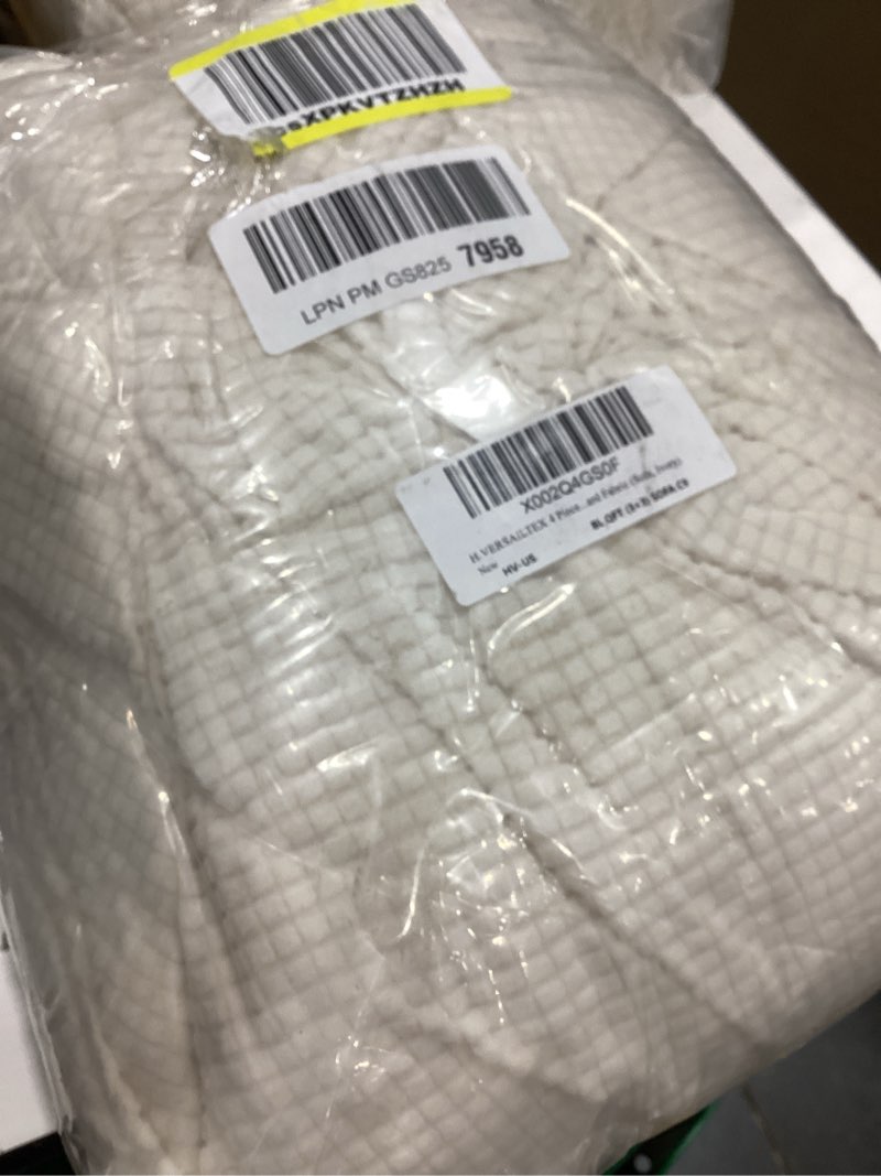 Condition photo showing Good Condition for h.versailtex 4 piece stretch couch covers for 3 cushion couch sofa furniture slipcovers feature upgraded thicker jacquard fabric (sofa, ivory) large ivory
