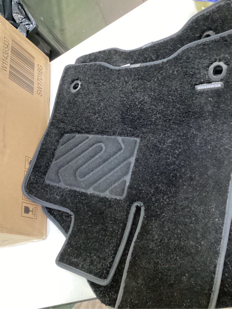 Condition photo showing Good Condition for FIAT 124 Floor Mats - All Weather - Rubber Woven Carpet - Black