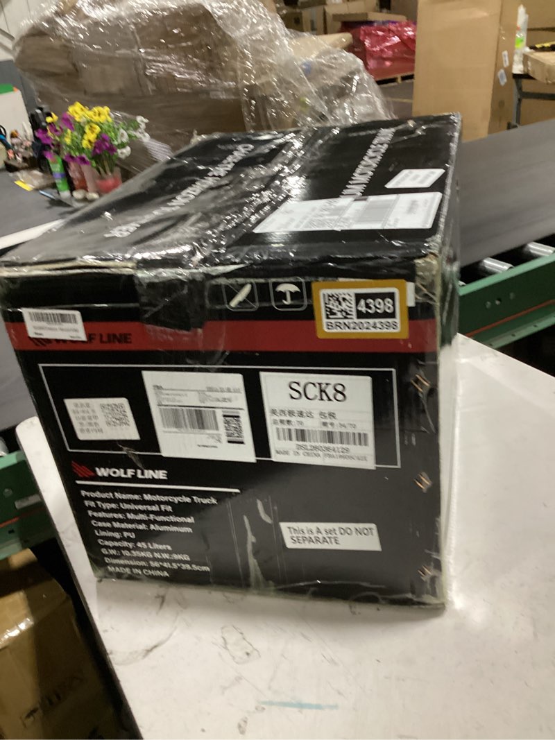 Condition photo showing Good Condition for motorcycle top case universal aluminum motorbike tail box with leather lining 45l waterproof detacha