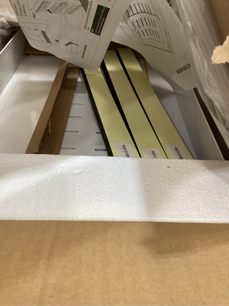 Condition photo showing Good Condition for kitstorack pull out cabinet organizer, expandable(12"-20") heavy duty slide out drawers fixed with adhesive nano film for pots, roll out shelf storage for kitchen base cabinet organization(white) white 21"d×12"-20"w(1 pack)