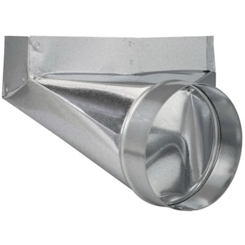 imperial 6-in 30 gauge galvanized steel round 90 degree register duct boot